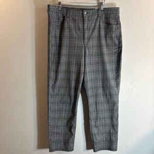 AMERICAN EAGLE Sz 18 High Rise Mom Jean Small Checkered Patter NEW WITH TAG